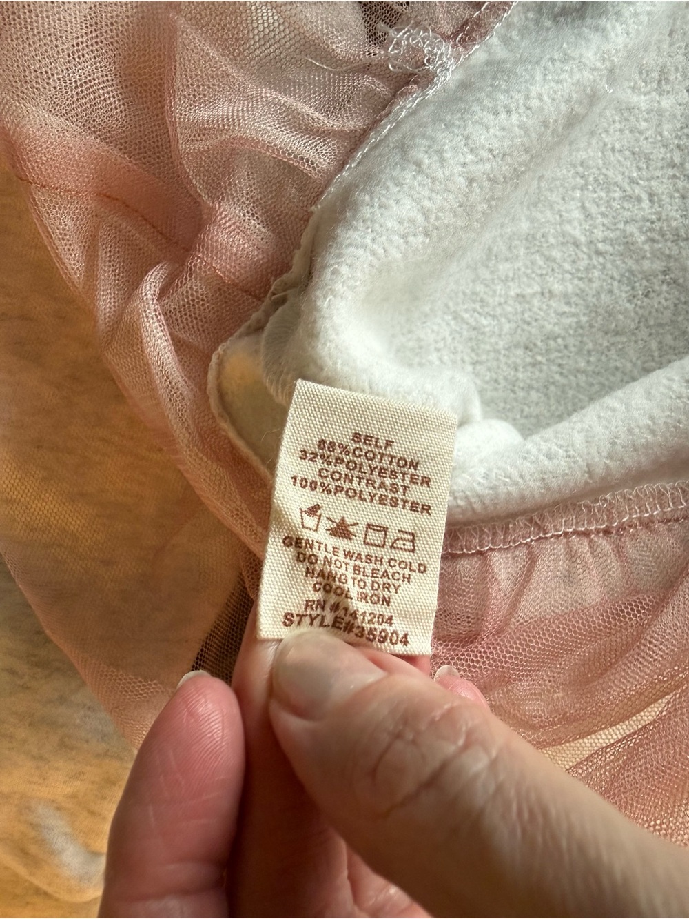 Hem & Thread Gray Pullover with Blush Tulle Tiered Hem - Picture 13 of 15
